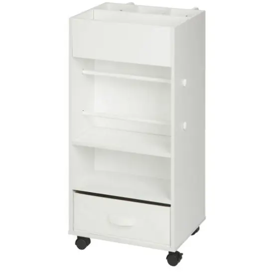 Honey Can Do White Craft Storage Cart With Wheels {10}