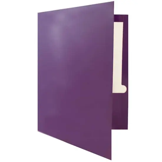 JAM Paper Glossy Laminated Two Pocket Folders, 50ct. Purple {6}