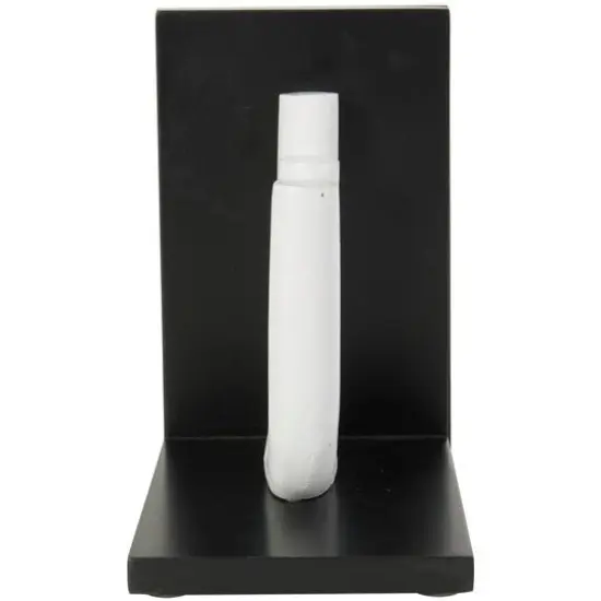 7" White MDF Abstract Layered U-Shaped Bookends with Black Stands Set {7}