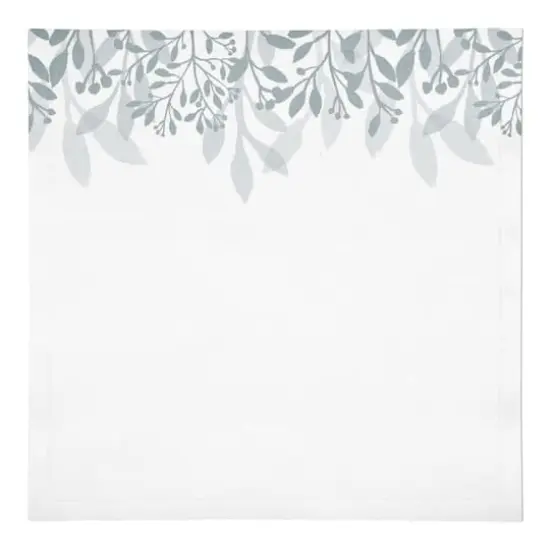 Floral Banner Cotton Twill Napkin Blue/White {1}