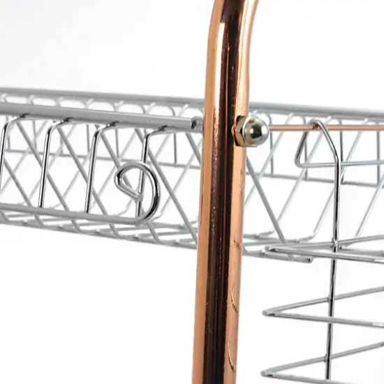 Better Chef 22" Chrome-Plated & Copper 2-Tier Dish Rack {5}