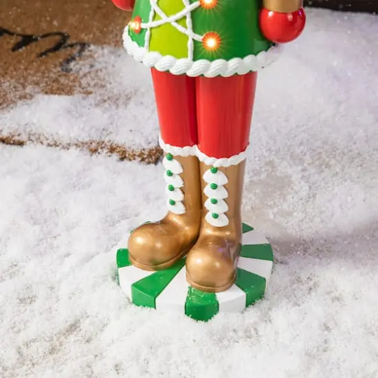 Glitzhome® 28" Pre-Lit Christmas Nutcracker Porch Décor with Timer {6}