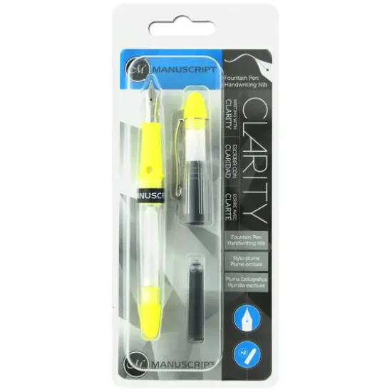 Manuscript Fountain Pen Clarity Iridium Nib Yellow {2}