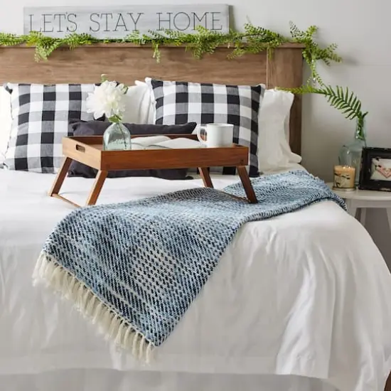 DII&reg; Blue Tone Diagonal Stripe Acrylic Throw {6}