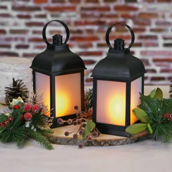 Kate Aspen&reg; Marrakesh LED Vintage Decorative Black Lantern, 2ct. {4}
