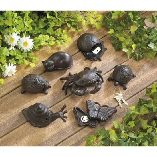 Secure Cast Iron Turtle Secret Key Holder {5}