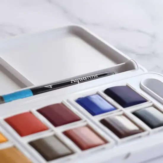 Daler-Rowney&reg; Aquafine 12 Color Watercolor Paint Travel Set {7}