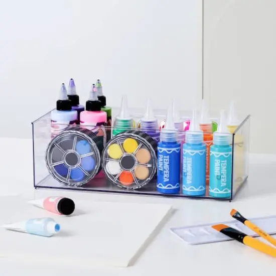 12" x 6" Clear Stacking Storage Bin by Simply Tidy&trade; {4}