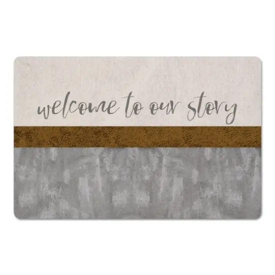 Welcome to Our Story Floor Mat {1}