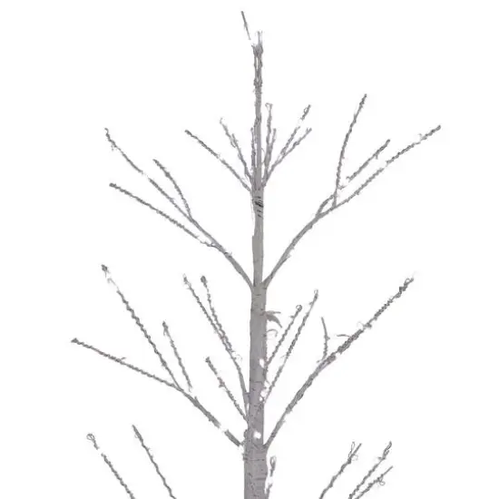 4ft. Pre-Lit White Birch Twig Artificial Christmas Tree, Pure White LED Lights {5}