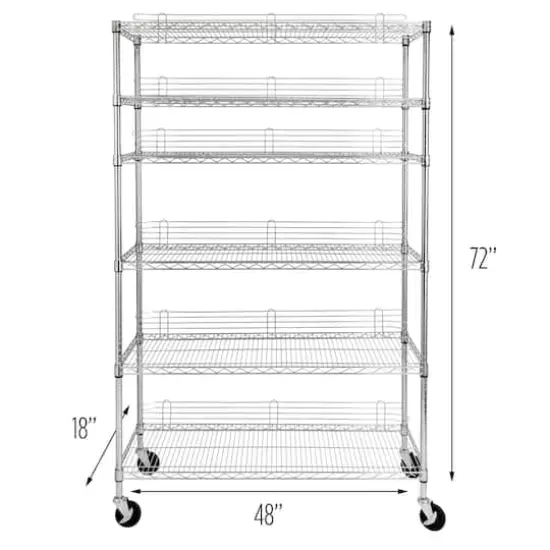 Honey Can Do Chrome 6-Tier Heavy-Duty Adjustable Shelving Unit {8}