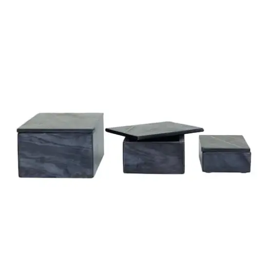 Black Marble Modern Boxes, 3ct. {4}