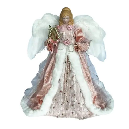 Santa's Workshop 16" Mauve Victorian Angel Tree Topper {1}