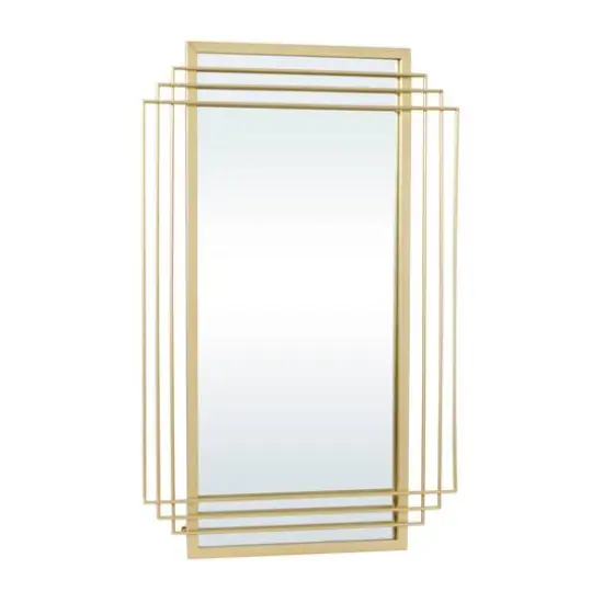 CosmoLiving by Cosmopolitan Gold Glam Metal Wall Mirror {3}
