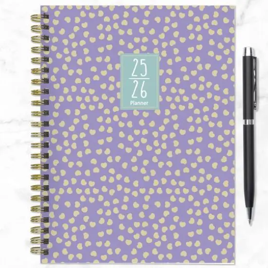 TF Publishing 2025-2026 Purple Polka Medium Weekly/Monthly Planner {7}