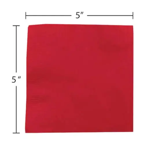 JAM Paper Small Beverage Napkins, 100ct. Red {4}