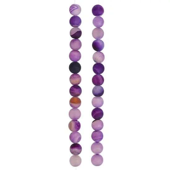 8mm Purple Dyed Round Agate Beads by Bead Landing&trade; {4}