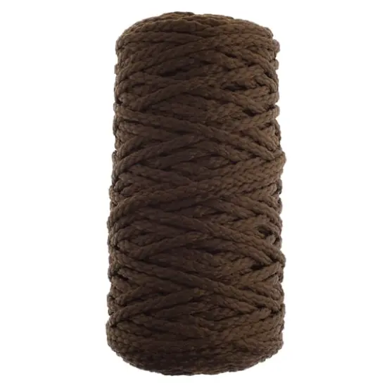 John Bead 4mm Braided Macram&eacute; Cord, 70yd. Dark Brown {1}