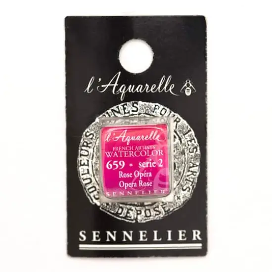 Sennelier French Artists' Watercolor Paint, Half Pan 659 Opera Rose {1}