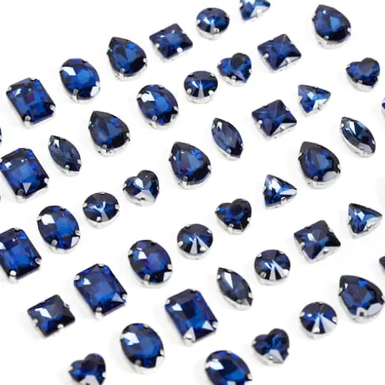 CousinDIY Silver Blue Zircon Glass Sew-On Rhinestones, 56ct. {4}
