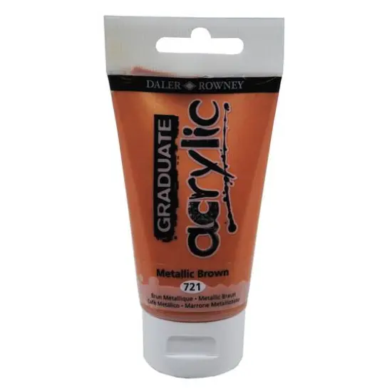 Daler-Rowney® Graduate Acrylic Paint, 75mL 721 Metallic Brown {1}