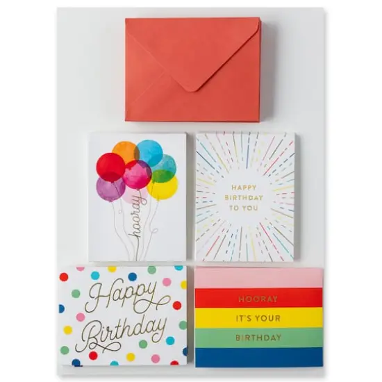 Rainbow Happy Birthday Cards & Envelopes by Recollections&trade;, 4.25" x 5.5" {8}
