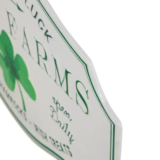 14" Lucky Farms with Shamrock Wall Sign {6}