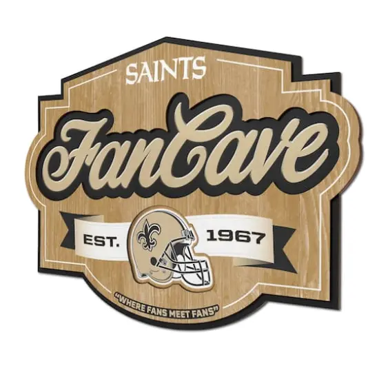 NFL Fan Cave Sign New Orleans Saints {1}