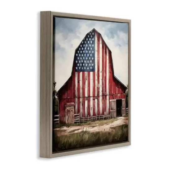 Stupell Industries Americana Barn View Floater Framed Art Brown {4}