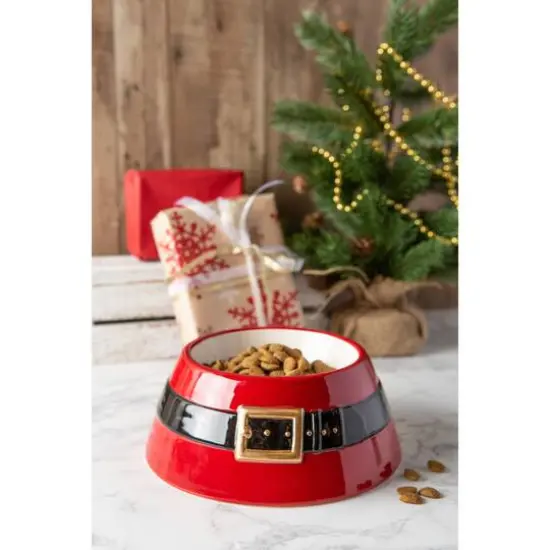 DII&reg; Santa Belt Pet Bowl {5}