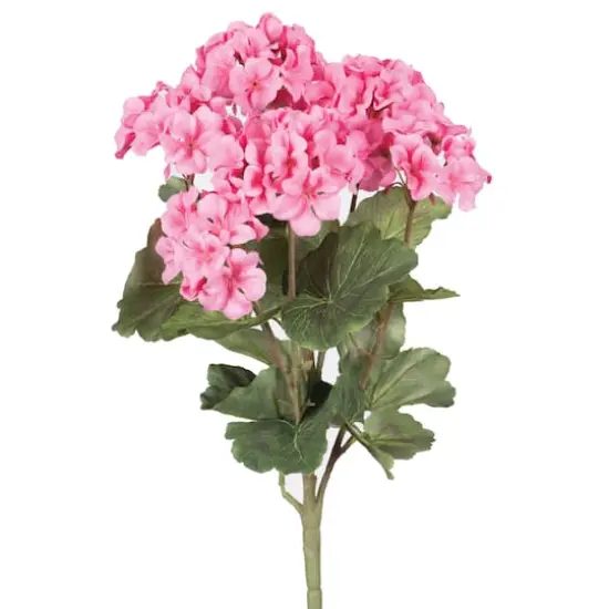 18" Artificial Coral Geranium Bush, 4ct. {1}