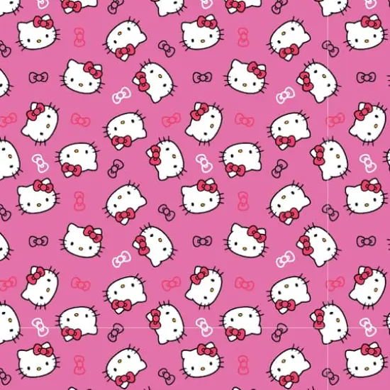 Sanrio&reg; Hello Kitty Pink Hello Kitty Head Cotton Fabric {1}