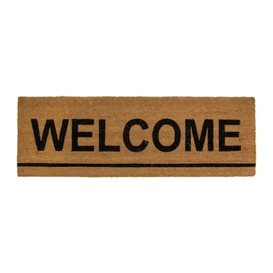 Natural Coir Welcome Doormat {1}