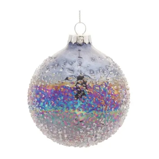 12ct. Textured Iridescent Glass Ball Ornaments {6}