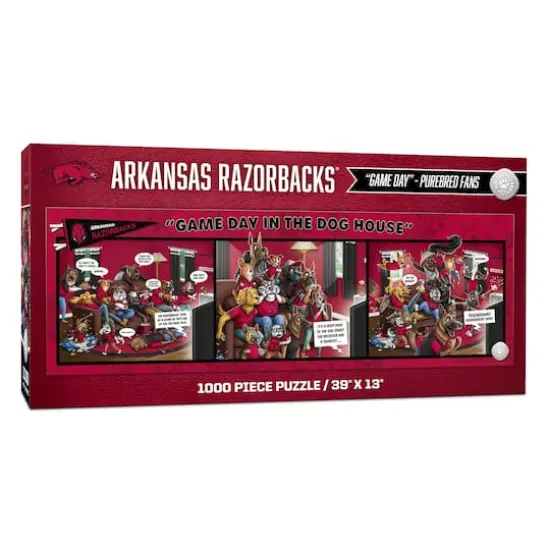 College Game Day in the Dog House 1,000 Piece Puzzle Arkansas Razorbacks {1}