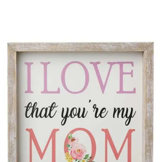 Glitzhome&reg; 11.5" Wood Mother's Day Table D&eacute;cor {6}