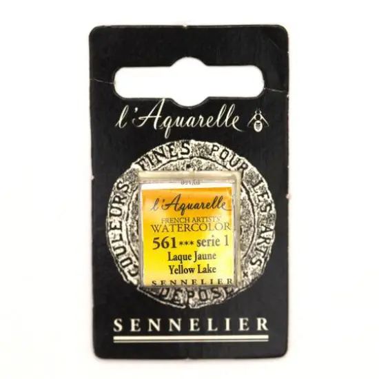 Sennelier French Artists' Watercolor Paint, Half Pan 561 Yellow Lake {1}