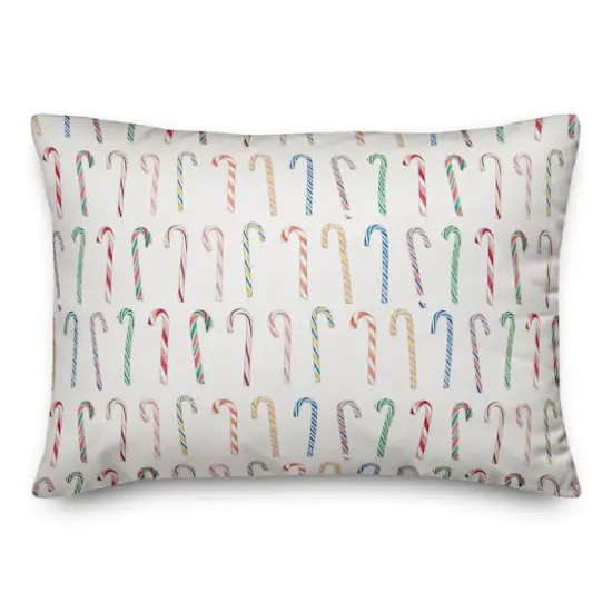 Candy Cane Pattern 14x20 Throw Pillow {1}