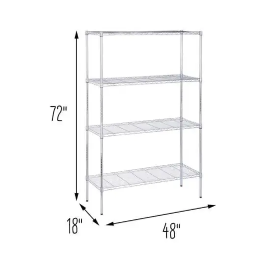 Honey Can Do 4-Tier Adjustable Shelving Unit Chrome {5}