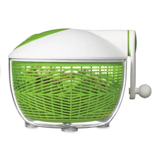 Starfrit 5qt. Green & White Salad Spinner {3}