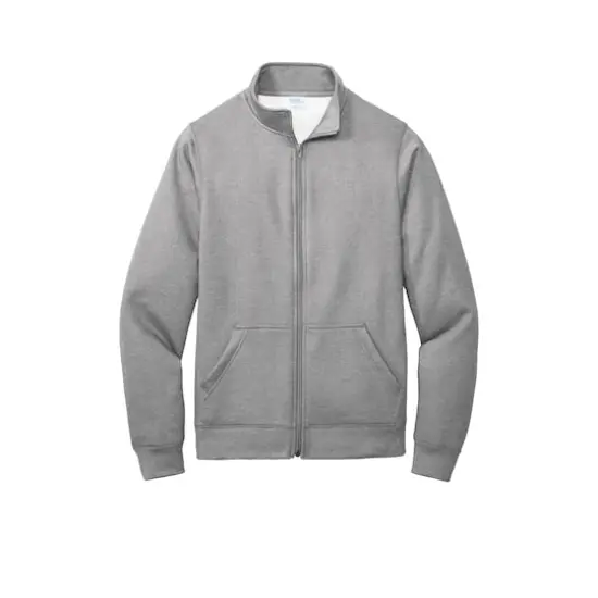 Port & Company® Core Fleece Cadet Full-Zip Adult Unisex Sweatshirt Athletic Heather {1}