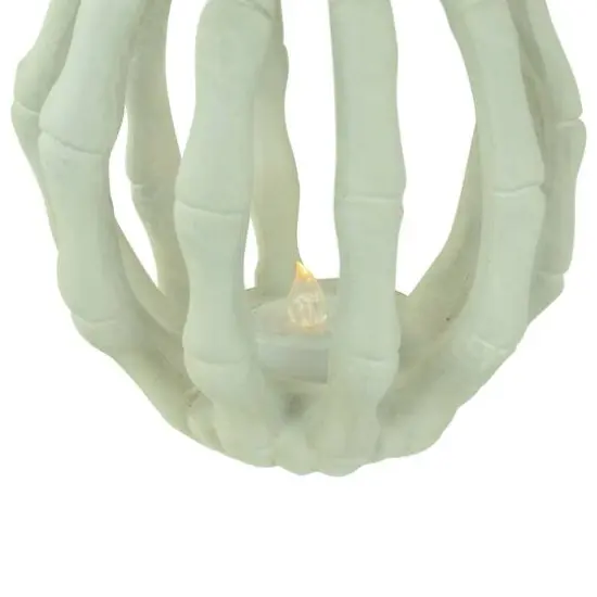 7" LED Lighted Skeleton Pumpkin {4}