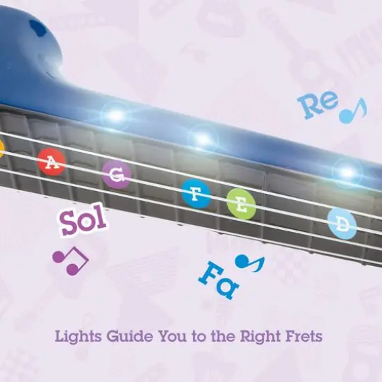 Hape Learn With Lights Blue Electronic Ukulele {3}