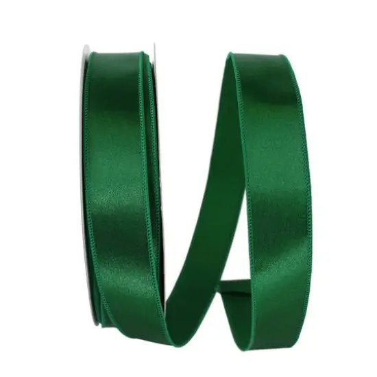 JAM Paper 1.5" x 50yd. Satin Value Wired Ribbon Emerald {1}