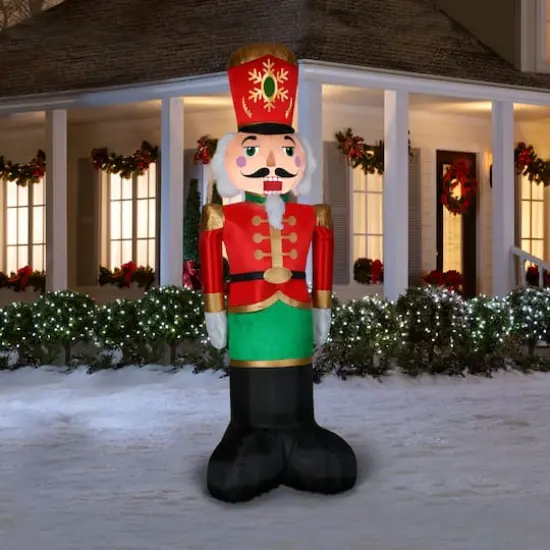 8ft. Airblown&reg; Inflatable Mixed Media Luxe Nutcracker {3}