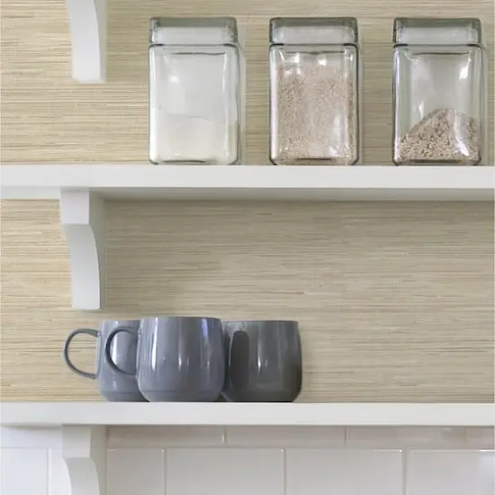 InHome Avery Weave Cream Peel & Stick Wallpaper {8}