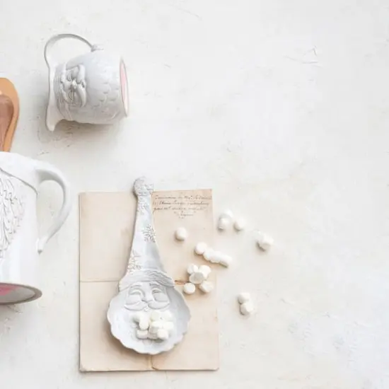 Hello Honey&reg; 9" Stoneware Santa Spoon Rest {3}