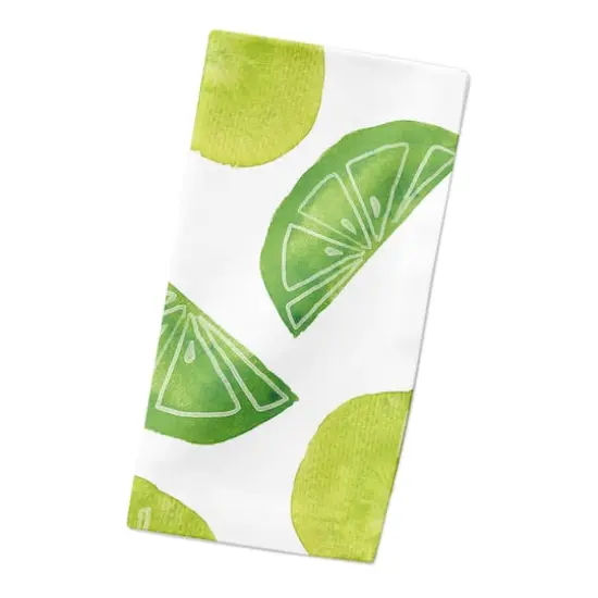 Lime Citrus Pattern 10" x 10" Cotton Twill Napkin {3}