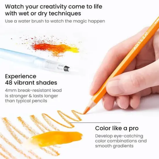 Arteza&reg; Pro Series 48 Color Watercolor Pencil Set {5}