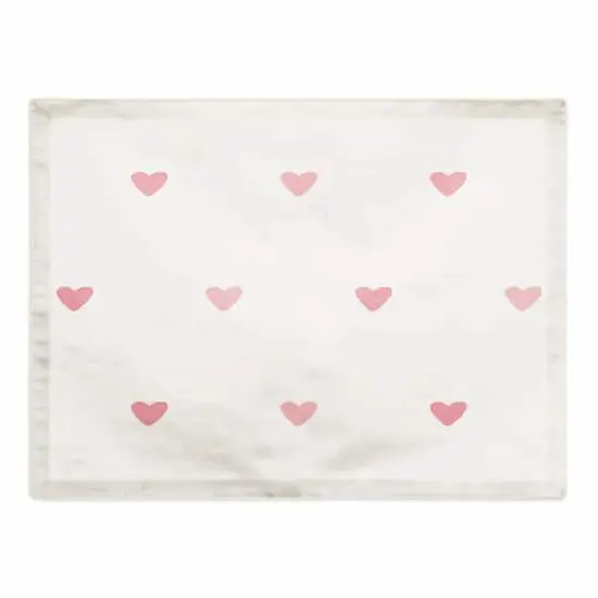 Simple Heart Pattern 18" x 14" Cotton Twill Placemat {1}
